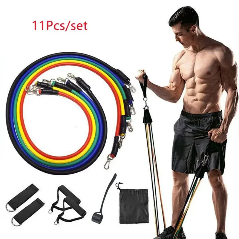 11 Piece Heavy Resistance Band Set