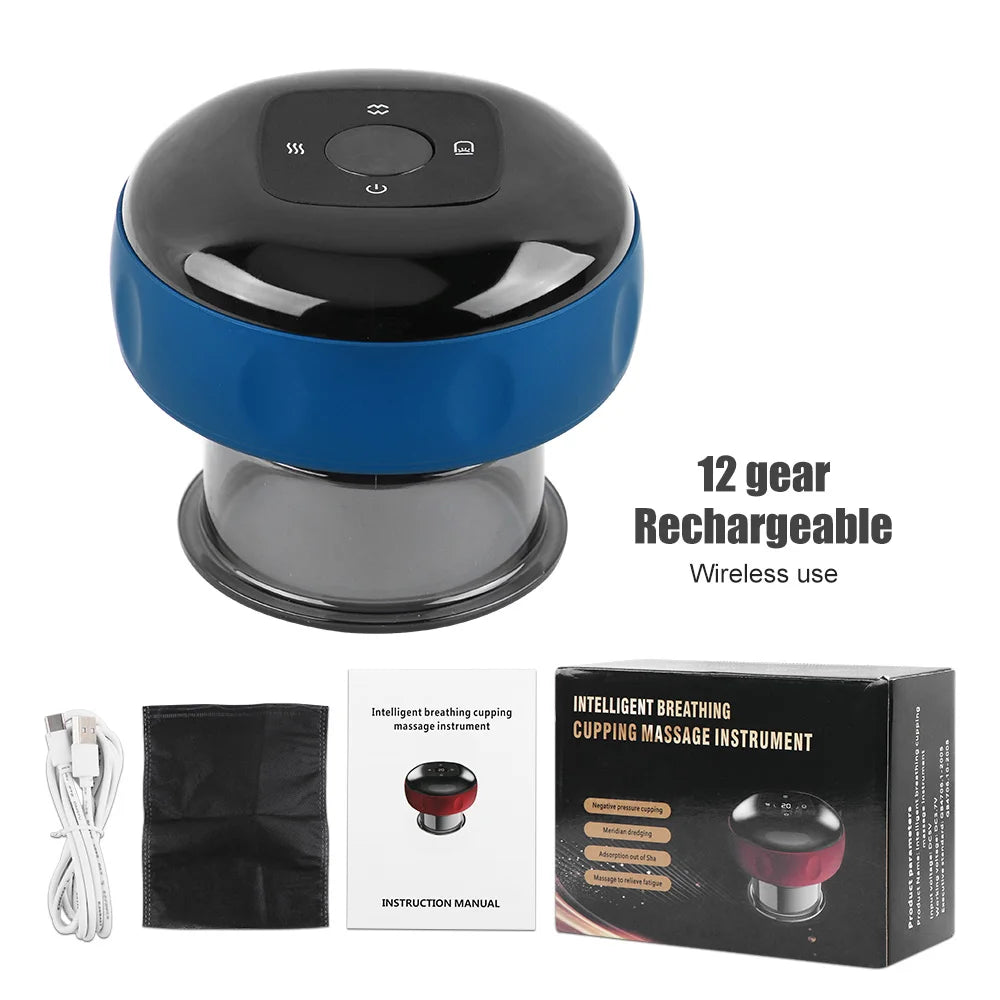 Heated cupping therapy device for muscle recovery